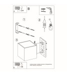 Wall lamps - Sollux Wall lamp QUAD 1 black SL.0057 - product 7