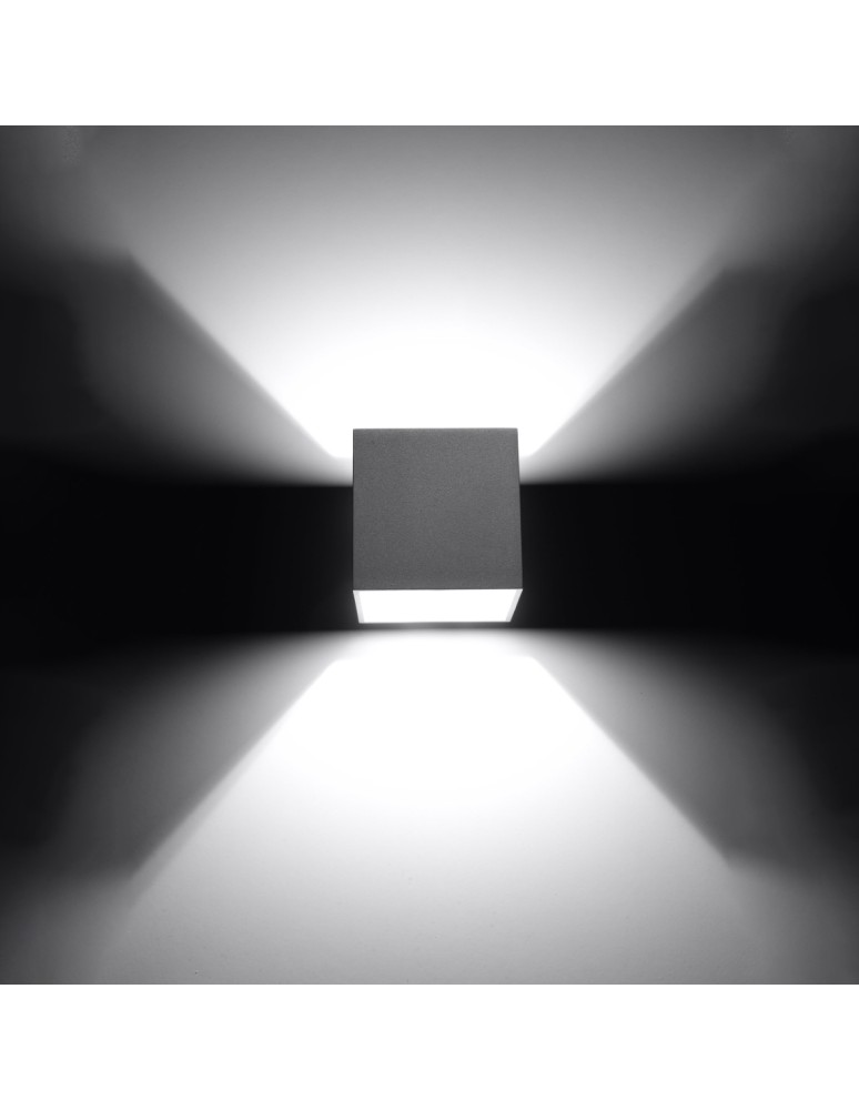 Wall lamps - Sollux Wall lamp QUAD 1 gray SL.0058 - product kolory-swiatla.pl 3