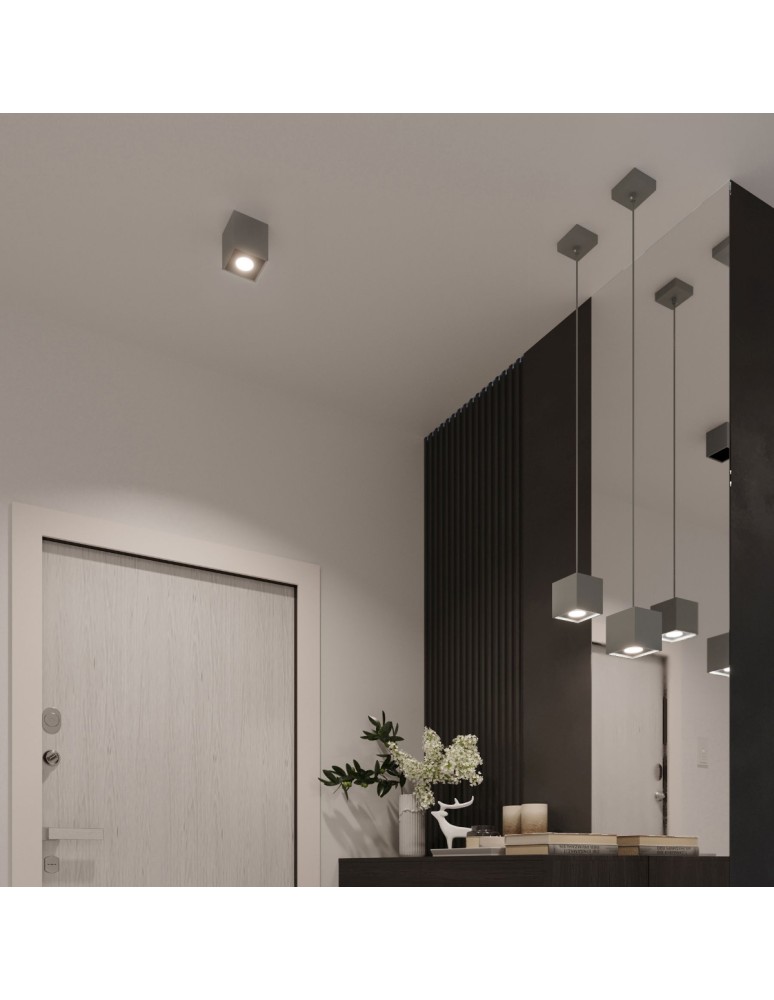 Wall lamps - Sollux Wall lamp QUAD 1 gray SL.0058 - product kolory-swiatla.pl 8