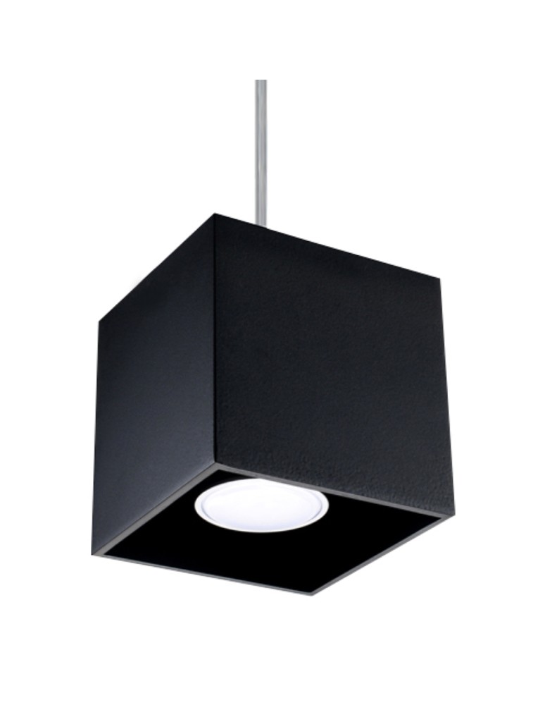 Pendant lamps - Sollux QUAD 1 pendant lamp black SL.0060 - product kolory-swiatla.pl 1