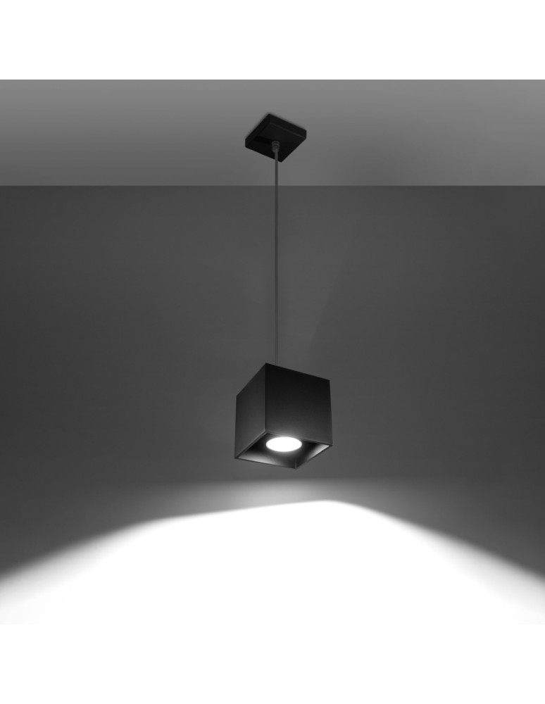 Pendant lamps - Sollux QUAD 1 pendant lamp black SL.0060 - product kolory-swiatla.pl 3