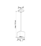 Pendant lamps - Sollux QUAD 1 pendant lamp grey SL.0061 - product 5