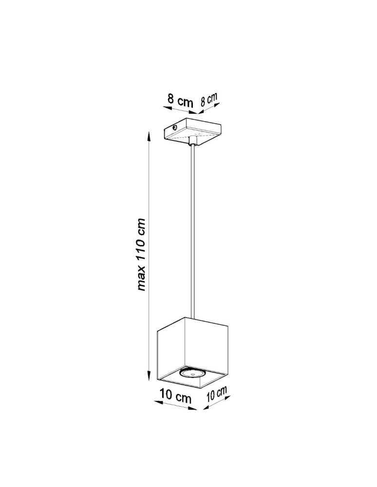 Pendant lamps - Sollux QUAD 1 pendant lamp grey SL.0061 - product kolory-swiatla.pl 5