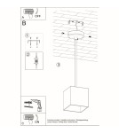 Pendant lamps - Sollux QUAD 1 pendant lamp grey SL.0061 - product 6