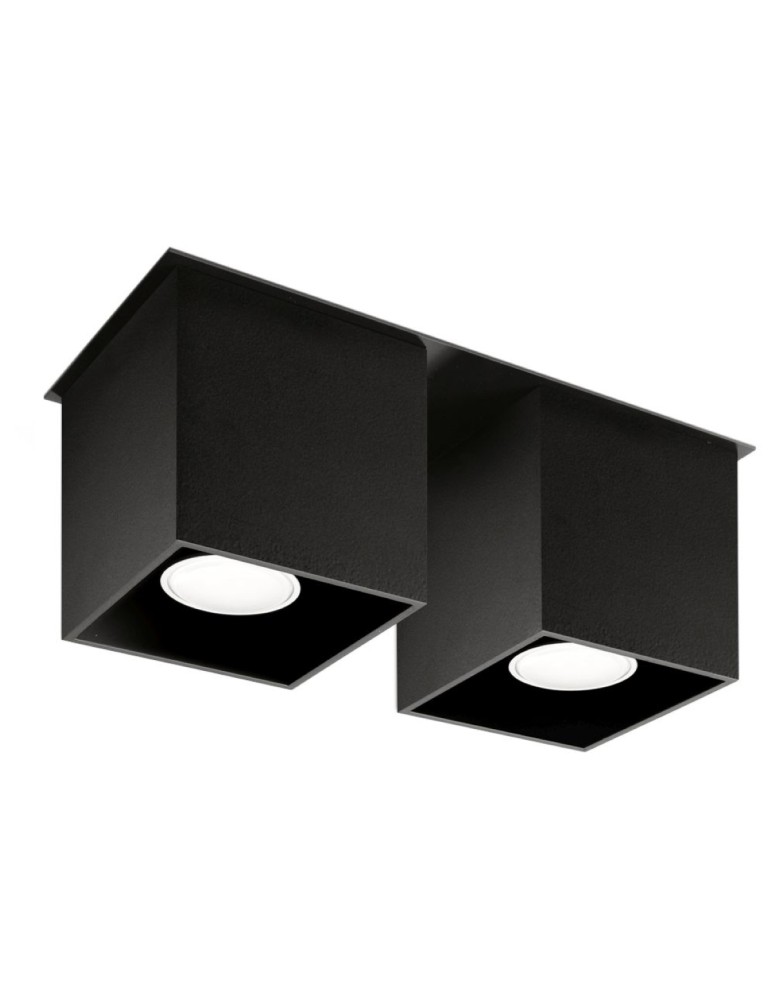 Ceiling lamps - Sollux Plafond QUAD 2 black SL.0063 - product kolory-swiatla.pl 1