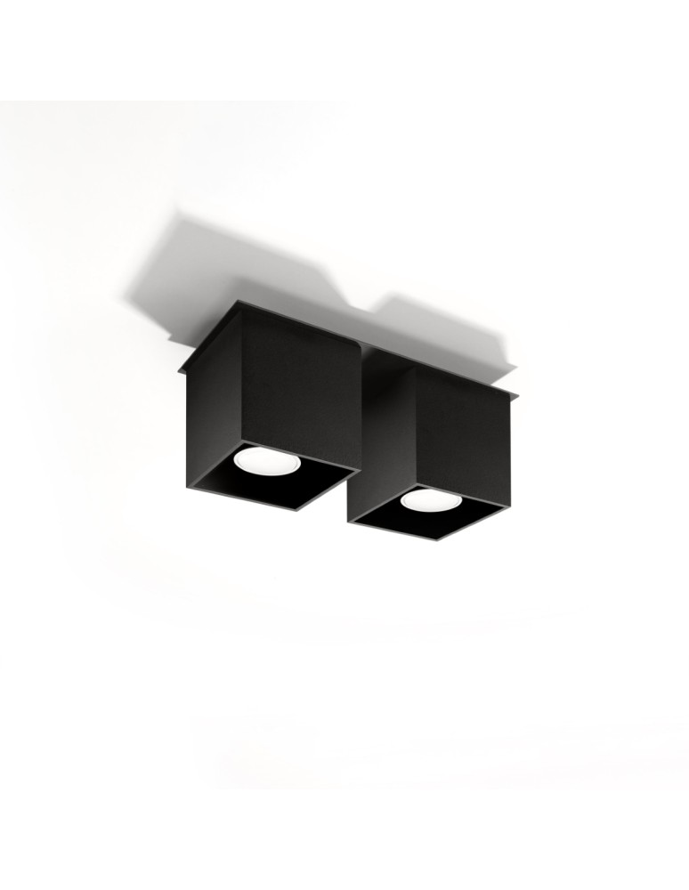 Ceiling lamps - Sollux Plafond QUAD 2 black SL.0063 - product kolory-swiatla.pl 2