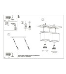 Ceiling lamps - Sollux Plafond QUAD 2 black SL.0063 - product 6