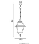 Outdoor pendant lamps - SU-MA Stained Glass K 1018/1/N Hanging. - product 5