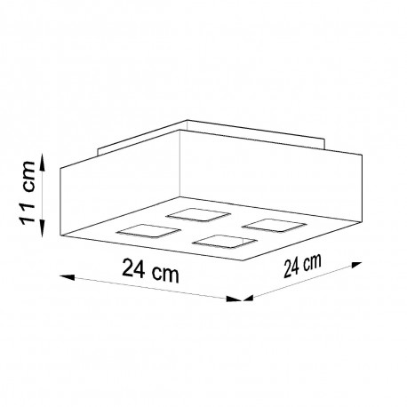 Sollux Plafon MONO 4 biały SL.0069