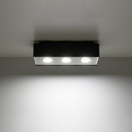 Sollux Plafon MONO 3 czarny SL.0072