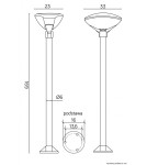 Standing garden lamps - SU-MA TEO 1 with a height of 169 cm Standing - product 4