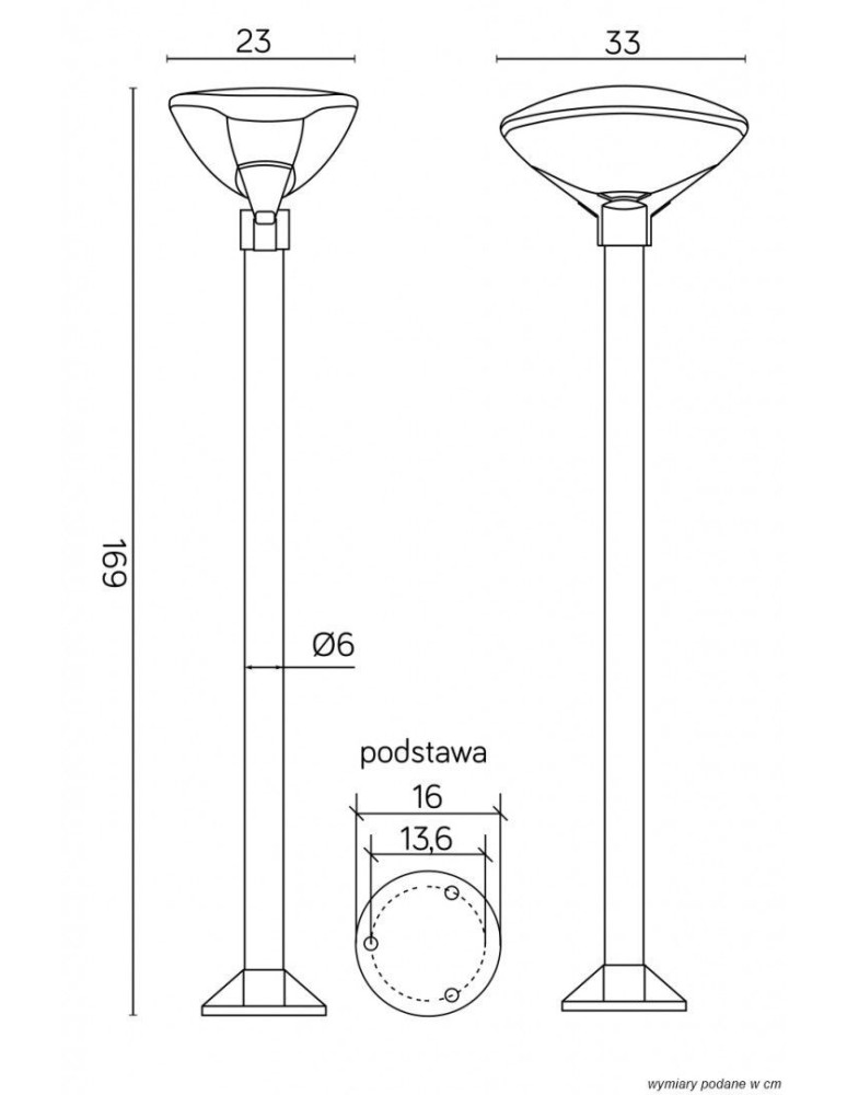 Standing garden lamps - SU-MA TEO 1 with a height of 169 cm Standing - product kolory-swiatla.pl 4