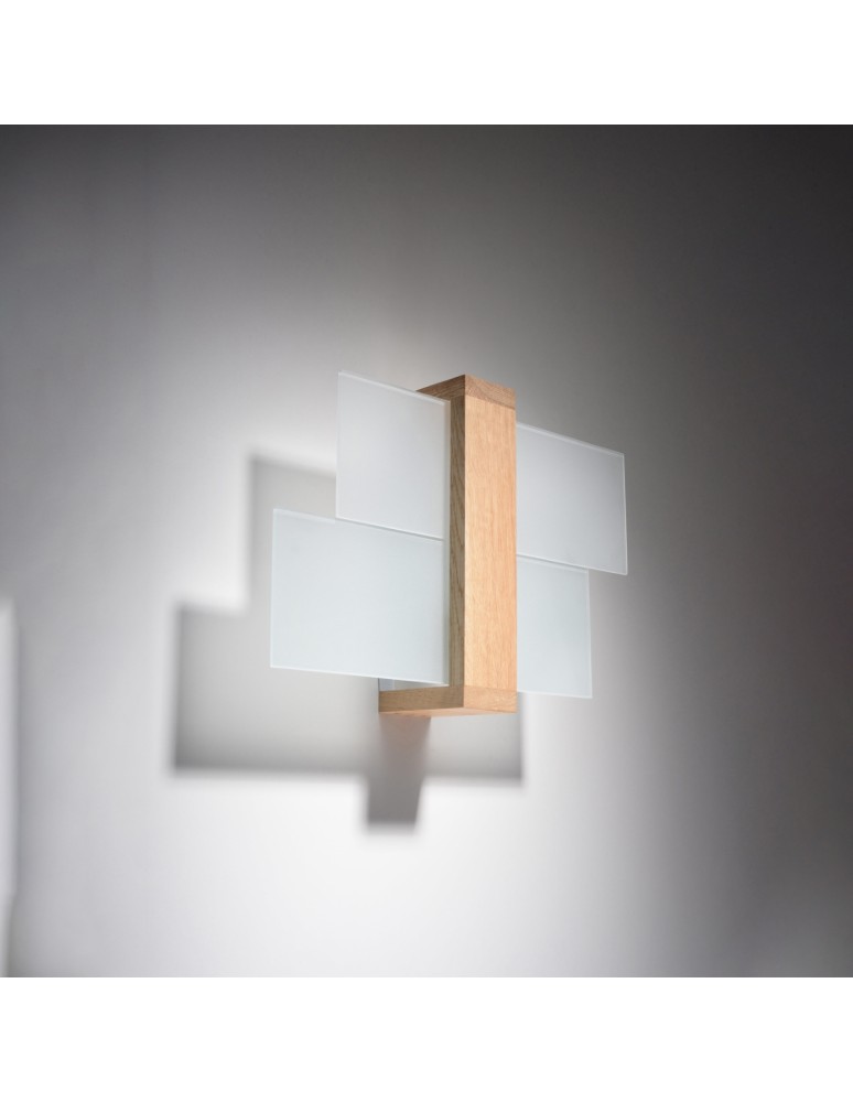Wall lamps - Sollux Wall lamp FENIKS 1 natural wood SL.0077 - product kolory-swiatla.pl 2