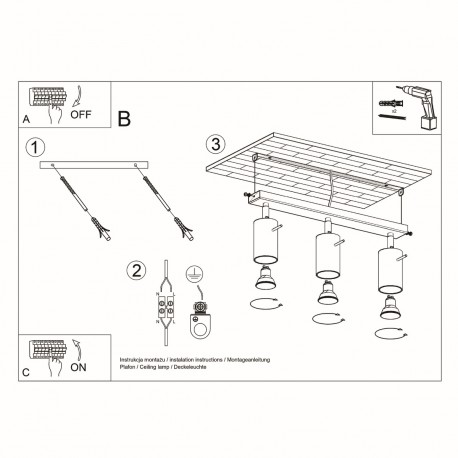 Sollux Plafon RING 3L biały SL.0089