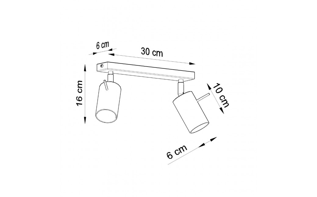 Sollux Plafon RING 2 czarny SL.0092