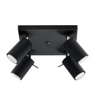 Ceiling lamps - Sollux Plafond RING 4 black SL.0094 - product 1