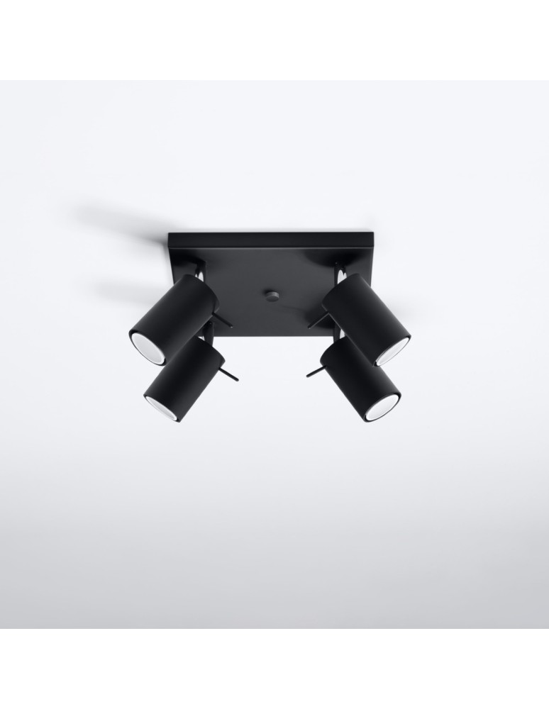 Ceiling lamps - Sollux Plafond RING 4 black SL.0094 - product kolory-swiatla.pl 2