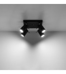 Ceiling lamps - Sollux Plafond RING 4 black SL.0094 - product 3