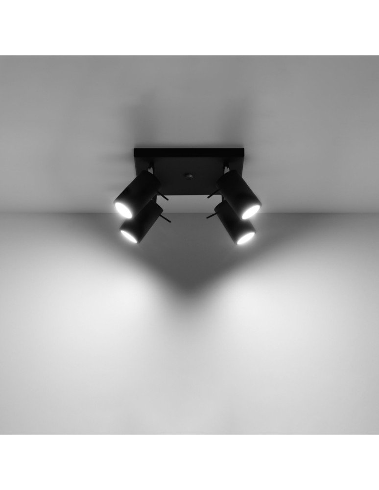Ceiling lamps - Sollux Plafond RING 4 black SL.0094 - product kolory-swiatla.pl 3