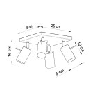 Ceiling lamps - Sollux Plafond RING 4 black SL.0094 - product 4