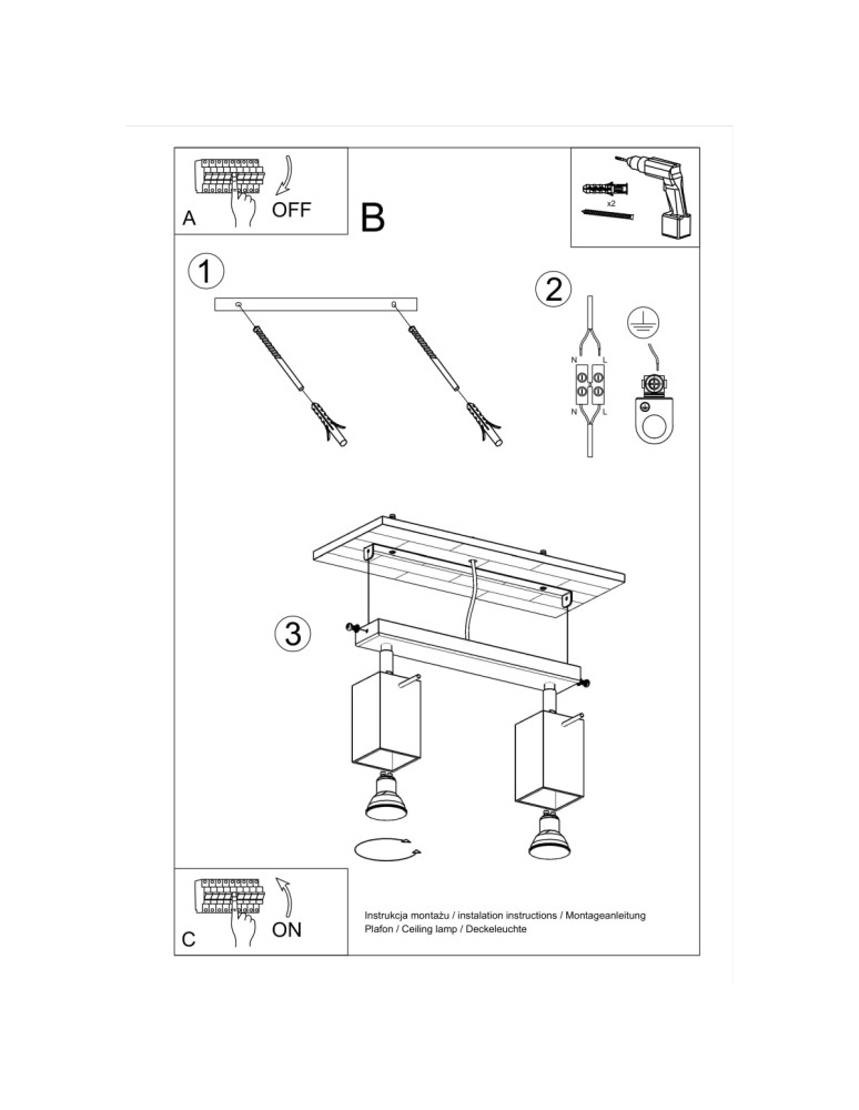Ceiling lamps - Sollux Plafond MERIDA 2 white SL.0096 - product kolory-swiatla.pl 5