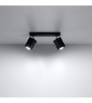 Ceiling lamps - Sollux Plafond MERIDA 2 black SL.0100 - product 3