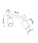 Ceiling lamps - Sollux Plafond MERIDA 2 black SL.0100 - product 4