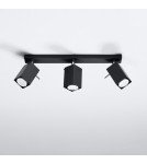 Ceiling lamps - Sollux Plafond MERIDA 3 black SL.0101 - product 2