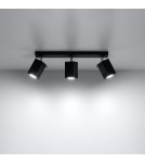 Ceiling lamps - Sollux Plafond MERIDA 3 black SL.0101 - product 3