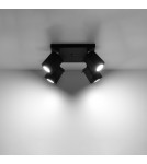 Ceiling lamps - Sollux Plafond MERIDA 4 black SL.0102 - product 3