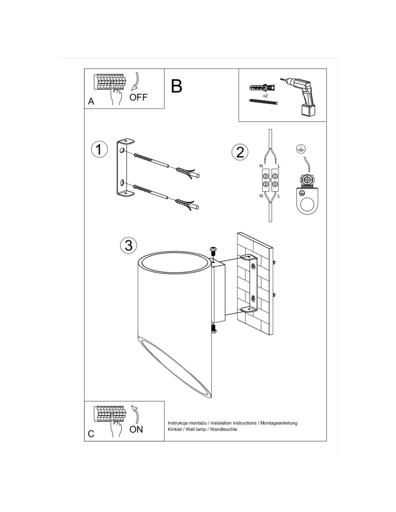 Wall lamps - Sollux Wall lamp PENNE 20 white SL.0107 - product kolory-swiatla.pl 5
