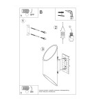 Wall lamps - Sollux Wall lamp PENNE 30 white SL.0108 - product 5