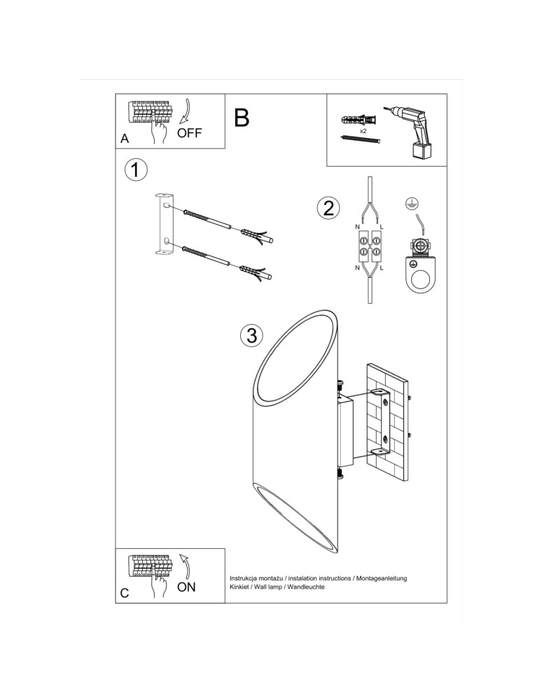 Wall lamps - Sollux Wall lamp PENNE 30 white SL.0108 - product kolory-swiatla.pl 5