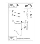 Wall lamps - Sollux Wall lamp PENNE 20 black SL.0113 - product 5