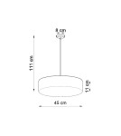 Pendant lamps - Sollux ARENA 45 grey pendant lamp SL.0119 - product 4