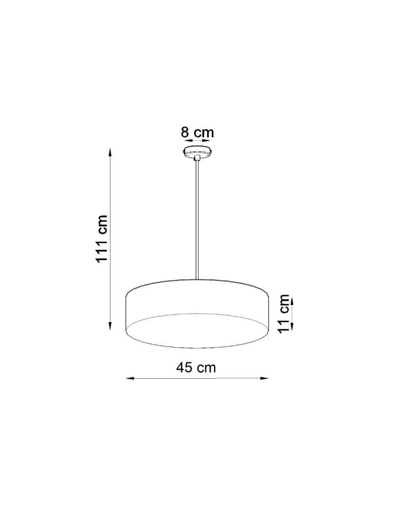 Pendant lamps - Sollux ARENA 45 grey pendant lamp SL.0119 - product kolory-swiatla.pl 4