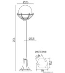 Standing garden lamps - SU-MA Balls with basket 200 102 cm K 5002/2/KPO Standing - product 7