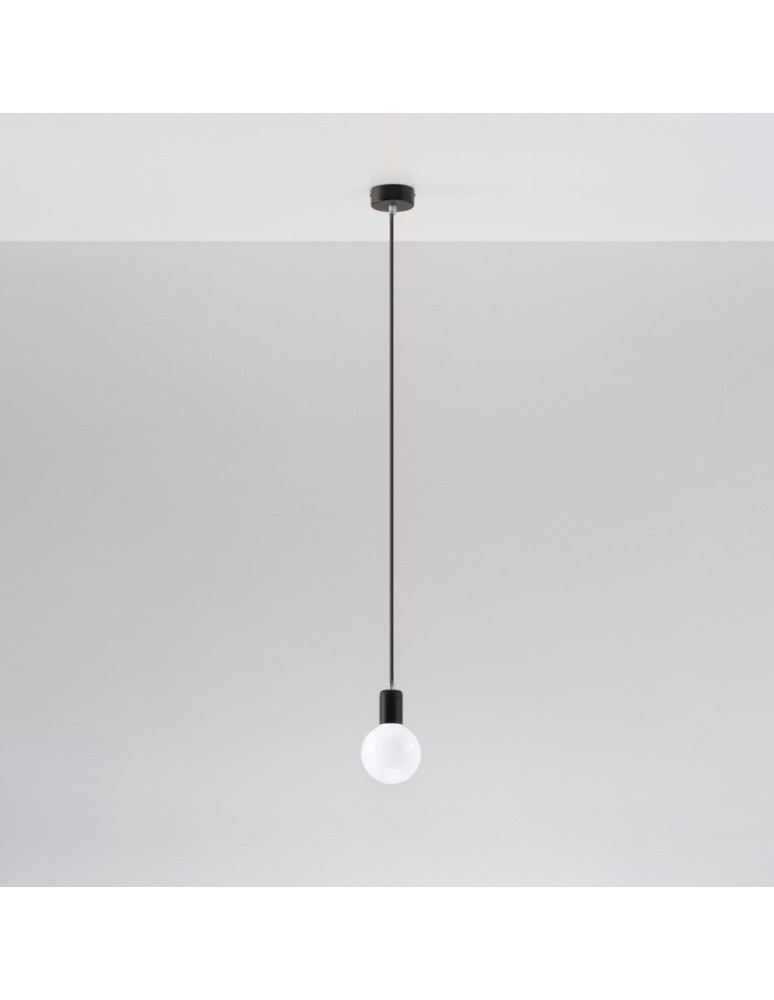 Pendant lamps - Sollux EDISON pendant lamp black SL.0152 - product kolory-swiatla.pl 2
