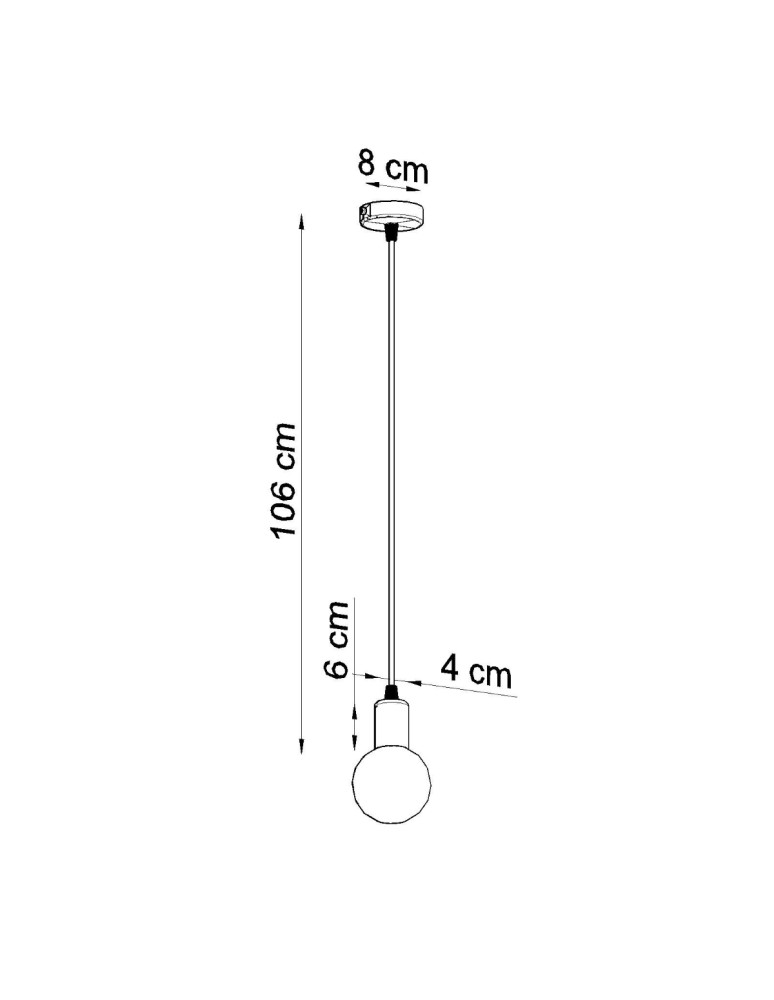 Pendant lamps - Sollux EDISON pendant lamp black SL.0152 - product kolory-swiatla.pl 6