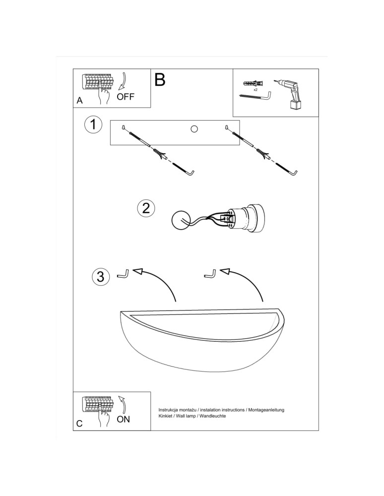 Wall lamps - Sollux OSKAR ceramic wall lamp SL.0160 - product kolory-swiatla.pl 6