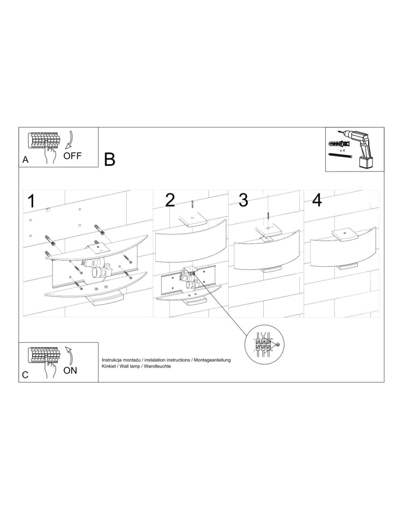 Wall lamps - Sollux Wall lamp EMILIO SL.0185 - product kolory-swiatla.pl 5