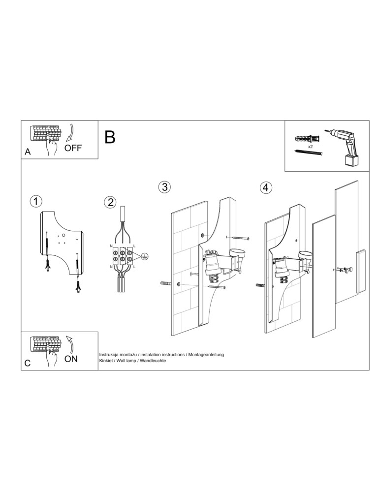 Wall lamps - Sollux Wall lamp FABIANO SL.0197 - product kolory-swiatla.pl 5