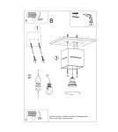 Ceiling lamps - Sollux Plafond LOBO gray SL.0208 - product 6