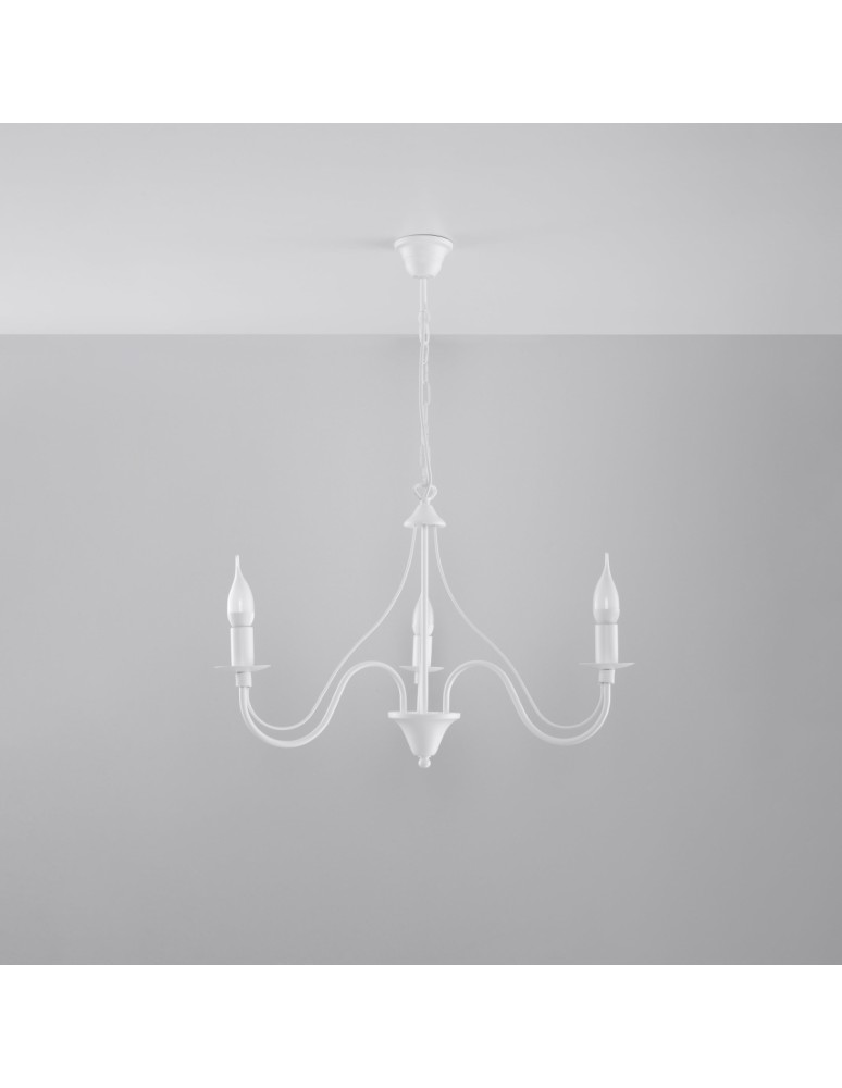 Chandeliers - Sollux Chandelier MINERWA 3 white SL.0213 - product kolory-swiatla.pl 2