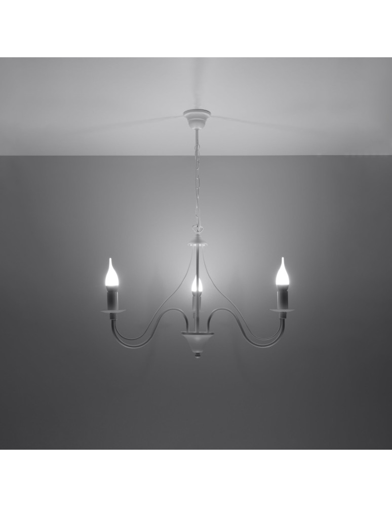 Chandeliers - Sollux Chandelier MINERWA 3 white SL.0213 - product kolory-swiatla.pl 3