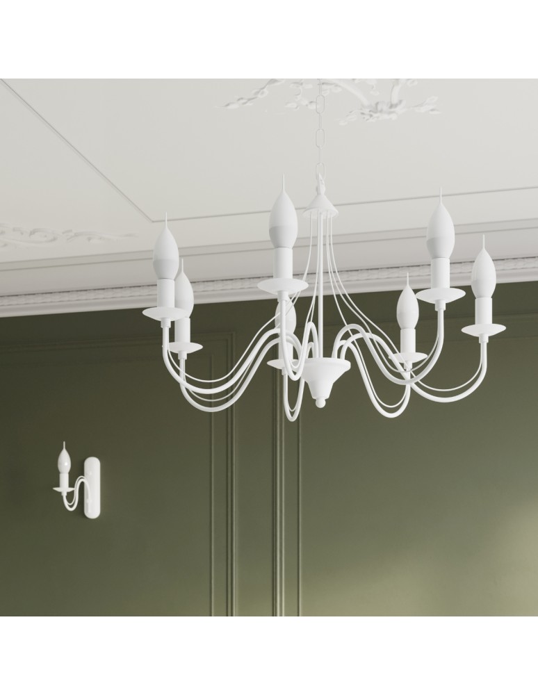 Chandeliers - Sollux Chandelier MINERWA 3 white SL.0213 - product kolory-swiatla.pl 8
