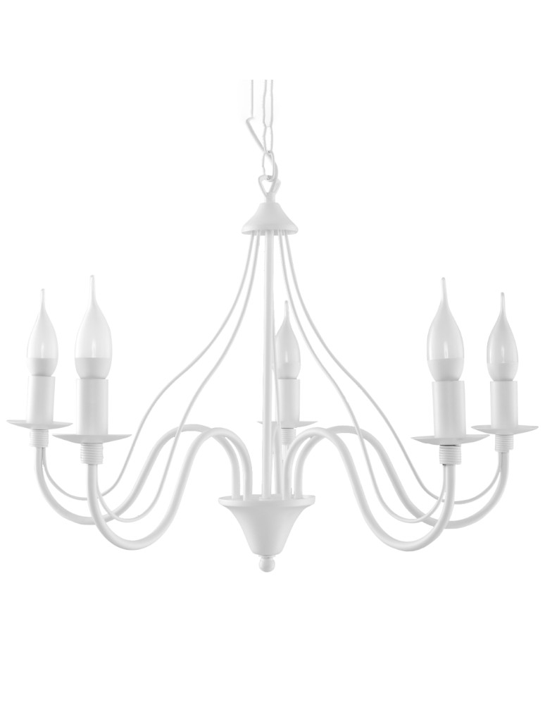 Chandeliers - Sollux Chandelier MINERWA 5 white SL.0214 - product kolory-swiatla.pl 1