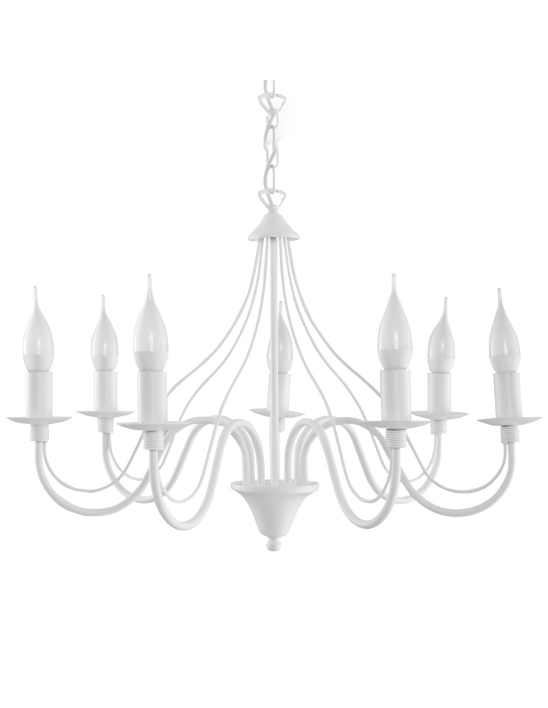 Chandeliers - Sollux Chandelier MINERWA 7 white SL.0215 - product kolory-swiatla.pl 1