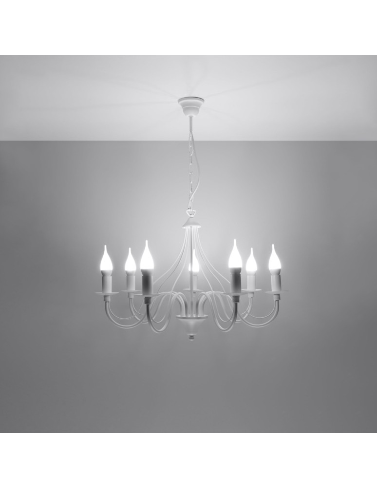 Chandeliers - Sollux Chandelier MINERWA 7 white SL.0215 - product kolory-swiatla.pl 3