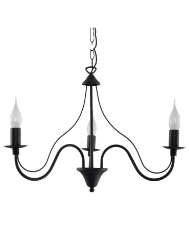 Sollux Chandelier MINERWA 3 black SL.0217